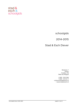 Download onze schoolgids 2014/2015 Diever