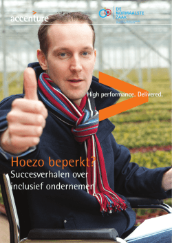 Hoezo beperkt?Succesverhalen over inclusief ondernemen