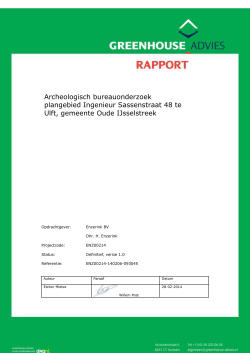 Bijlage 1 Archeologisch bureauonderzoek d.d. 28.02.2014