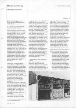 Houtconservering - Omgeving in de Praktijk