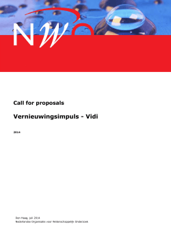 Vernieuwingsimpuls | call for proposals 2014