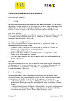 Studiegids opleiding Audiologie-Assistent