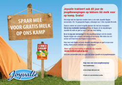 Joyvalle trakteert ook dit jaar de jeugdbewegingen op lekkere AA