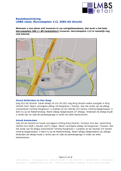 Routebeschrijving LMBS retail, Herculesplein 112, 3584 AA Utrecht