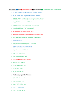 Jaarkalender Wim supportersclub Actiecomite