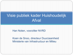Discusssiesessie Visie Publiek Kader Huishoudelijk Afval, Koen de
