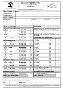 Inschrijvingsformulier 14-15 jeugd recreatief (jan-jun)
