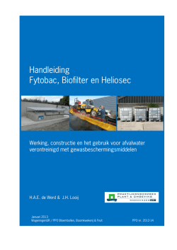 Handleiding Fytobac, Biofilter en Heliosec