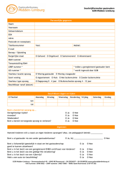 inschrijfformulier gastouders - Gastouderbureau Midden