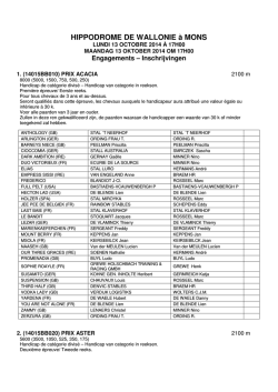 HIPPODROME DE WALLONIE &agrave; MONS