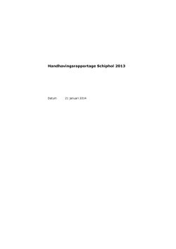 Handhavingsrapportage Schiphol 2013