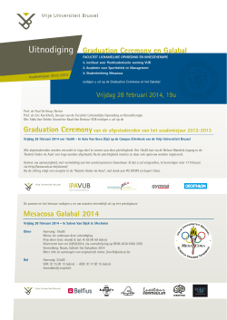 Uitnodiging - Vrije Universiteit Brussel