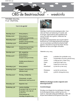 Schooljaar 2013-2014 nr. 37 – 16 juni 2014