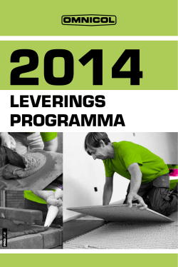 Leveringsprogramma 2014