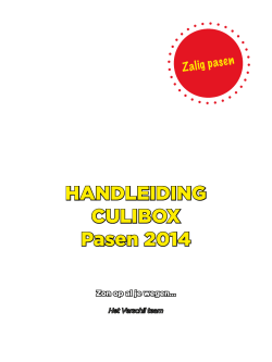 HANDLEIDING CULIBOX Pasen 2014