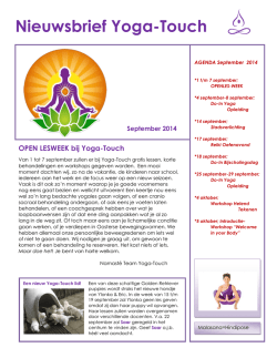 Nieuwsbrief Yoga