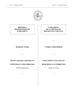 Integraal verslag Compte rendu int&eacute;gral - weblex.irisnet.be