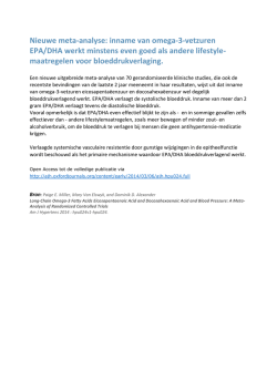 inname van omega-3-vetzuren EPA/DHA werkt minstens