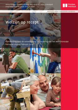 Handleiding Welzijn op Recept