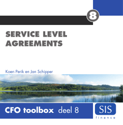 CFO toolbox deel 8 SERVICE LEVEL AGREEMENTS