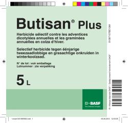 Butisan® Plus - BASF Crop Protection Belgium