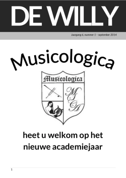 Jaargang 6, nummer 1 &mdash; september 2014