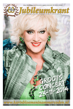 Jubileumkrant - Karin Bloemen in Ammerzoden