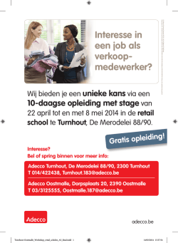 Interesse in een job als verkoop- medewerker?