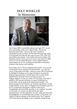 DOLF WINKLER - Vereniging JIN