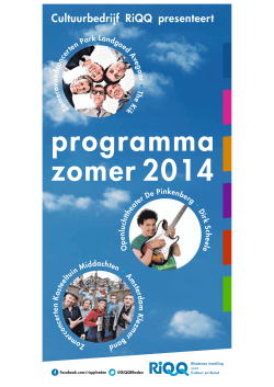 programma zomer 2014
