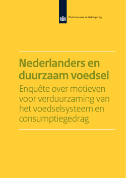 Nederlanders en duurzaam voedsel (pdf)