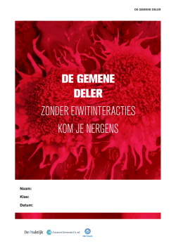 zonder eiwitinteracties kom je nergens – vwo