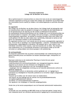Download de vacature - College voor de Rechten van de Mens