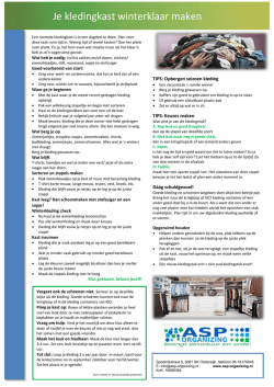 Je kledingkast winterklaar maken - ASP