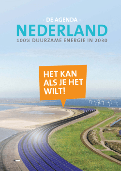 Nederland 100% Op Duurzame Energie In 2030