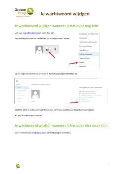 Je wachtwoord wijzigen