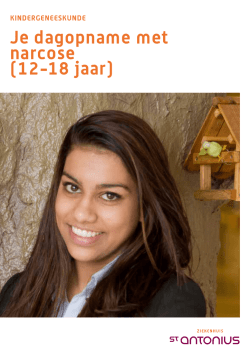 Je dagopname met narcose (12-18 jaar)