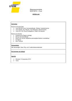 Verslag Barema commissie stelplaats Destelbergen van 02-07-2014