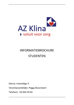 INFORMATIEBROCHURE STUDENTEN