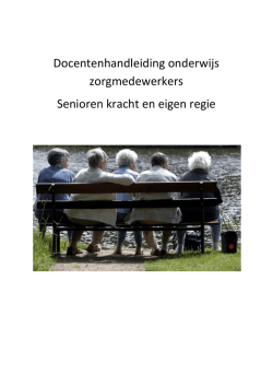 Docentenhandleiding onderwijs zorgmedewerkers Senioren kracht