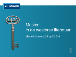 Master in de westerse literatuur