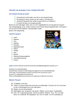 Info groep 4 2014-2015