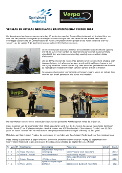 verslag en uitslag nederlands kampioenschap feeder 2014