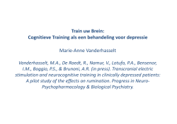 Cognitieve Training als een behandeling voor depressie