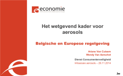 Het wetgevend kader voor aerosols-Belgische en