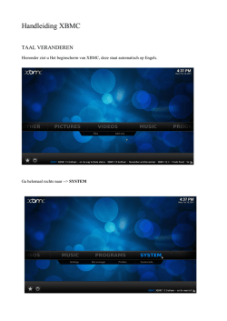 Handleiding XBMC