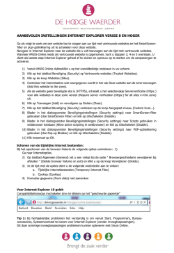 Internet Explorer instellingen - De Hooge Waerder Accountants