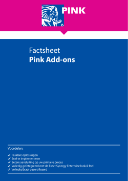 Factsheet Pink Add-ons