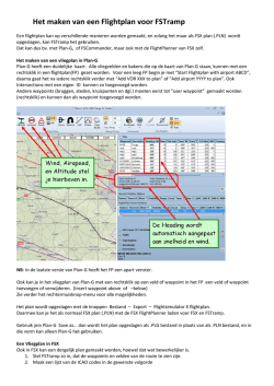 Het maken van een Flightplan voor FSTramp