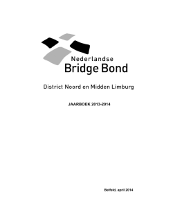 JAARBOEK 2013-2014 - Bridge District Noord en Midden Limburg